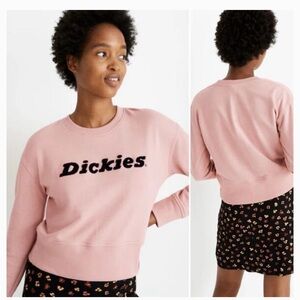 Madewell x Dickies Crop Shrunken Sweatshirt Medium M Pink
